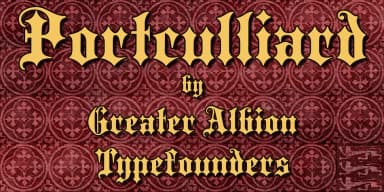 Portculliard by Greater Albion Typefounders — Blackletter Font — thumbnail 4