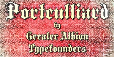Portculliard by Greater Albion Typefounders — Blackletter Font — thumbnail 5