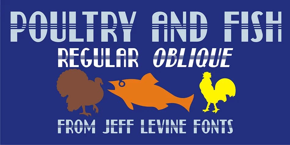 POULTRY AND FISH JNL by Jeff Levine Fonts — Decorative Font