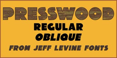 PRESSWOOD JNL by Jeff Levine Fonts — Decorative Font — thumbnail 1