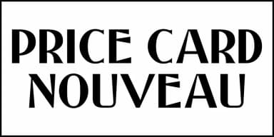 PRICE CARD NOUVEAU JNL by Jeff Levine Fonts — Decorative Font — thumbnail 2
