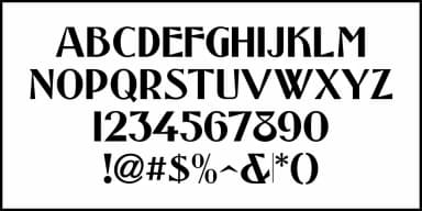 PRICE CARD NOUVEAU JNL by Jeff Levine Fonts — Decorative Font — thumbnail 3