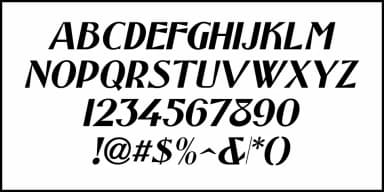 PRICE CARD NOUVEAU JNL by Jeff Levine Fonts — Decorative Font — thumbnail 5