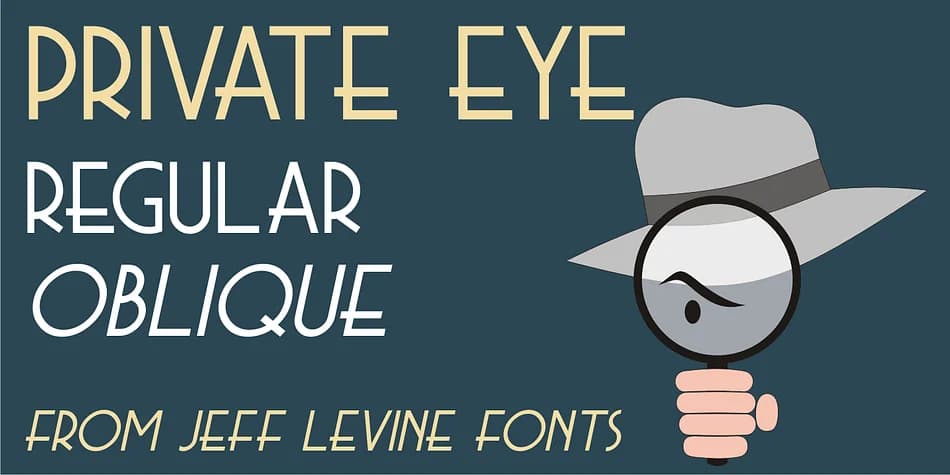 PRIVATE EYE JNL by Jeff Levine Fonts — Decorative Font