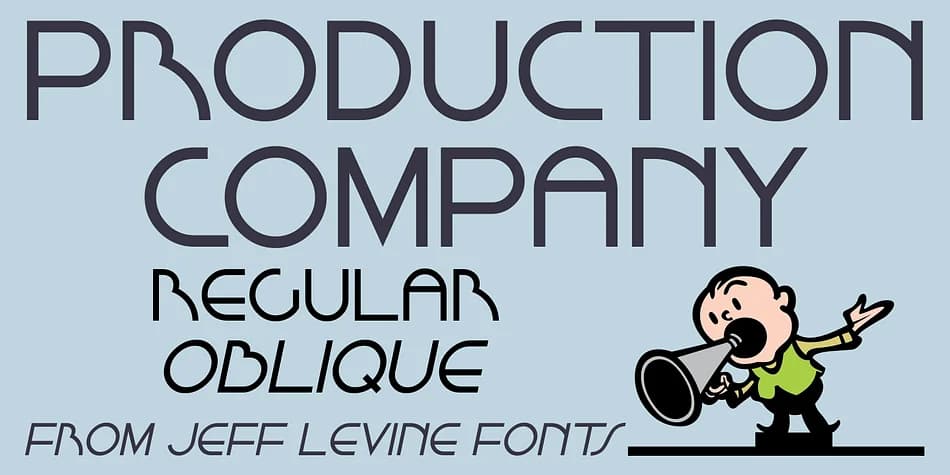 PRODUCTION COMPANY JNL by Jeff Levine Fonts — Decorative Font