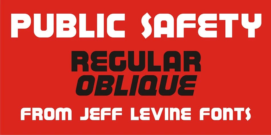 PUBLIC SAFETY JNL by Jeff Levine Fonts — Decorative Font