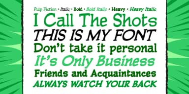 Pulp Fiction by Comicraft — Decorative Font — thumbnail 2