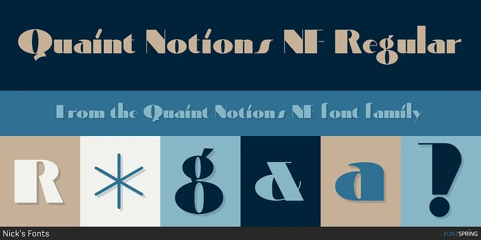 Quaint Notions NF by Nick's Fonts — Decorative Font