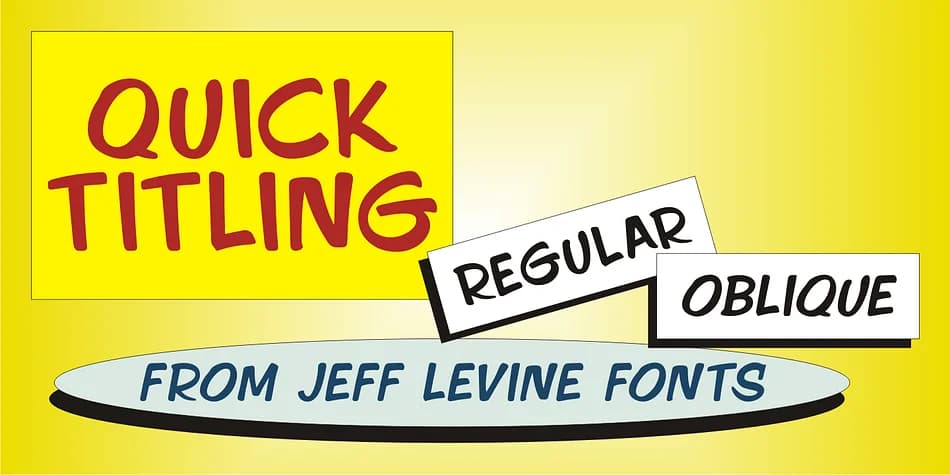 QUICK TITLING JNL by Jeff Levine Fonts — Decorative Font