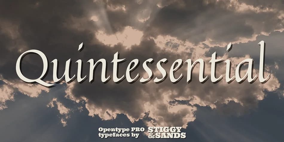 Quintessential Pro by Stiggy & Sands — Script Handwritten Font