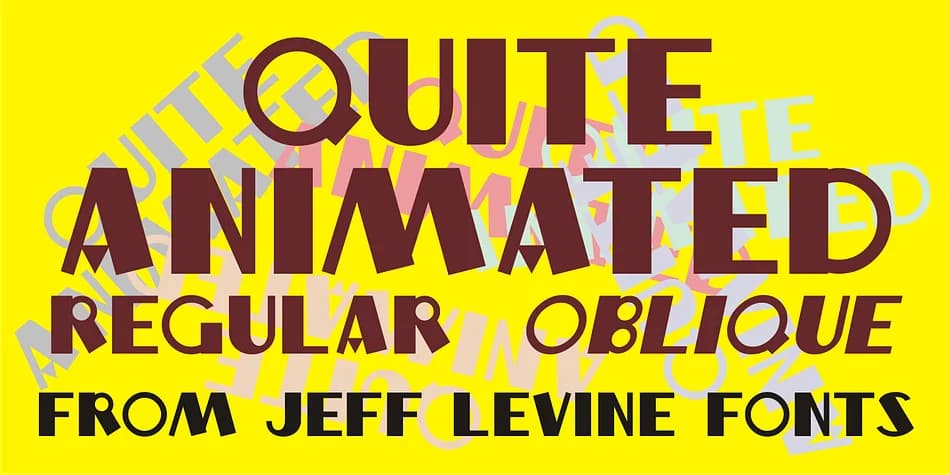 QUITE ANIMATED JNL by Jeff Levine Fonts — Decorative Font