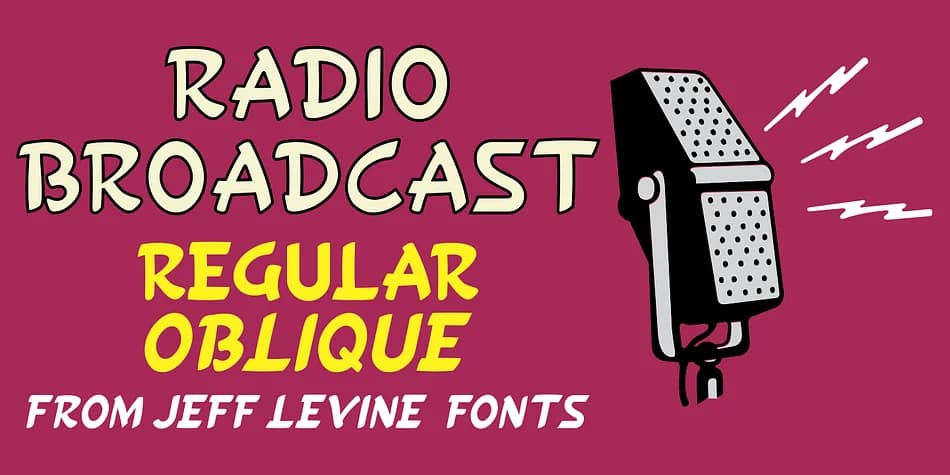 RADIO BROADCAST JNL by Jeff Levine Fonts — Display Font