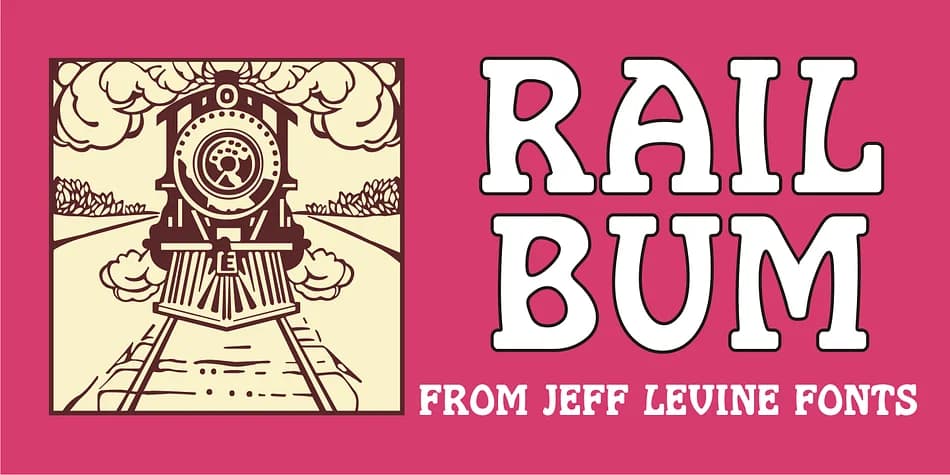 RAIL BUM JNL by Jeff Levine Fonts — Decorative Font