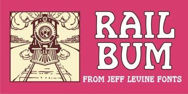 RAIL BUM JNL by Jeff Levine Fonts — Decorative Font — thumbnail 1