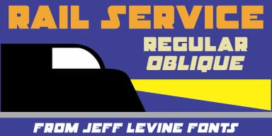 RAIL SERVICE JNL by Jeff Levine Fonts — Decorative Font — thumbnail 1