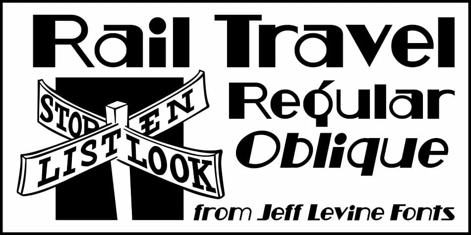 Rail Travel JNL by Jeff Levine Fonts — Decorative Font