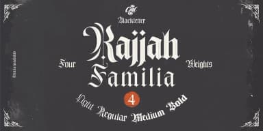 Rajjah Familia by Creative Media Lab — Blackletter Font — thumbnail 1