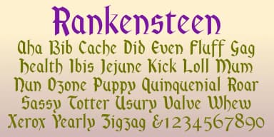 Rankensteen by Ingrimayne Type — Blackletter Font — thumbnail 5
