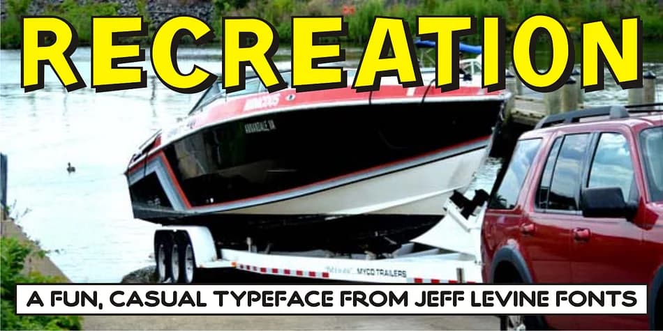 RECREATION JNL by Jeff Levine Fonts — Decorative Font
