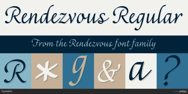 Rendezvous by Typadelic — Script Handwritten Font