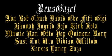 RensGazet by Ingrimayne Type — Blackletter Font — thumbnail 4
