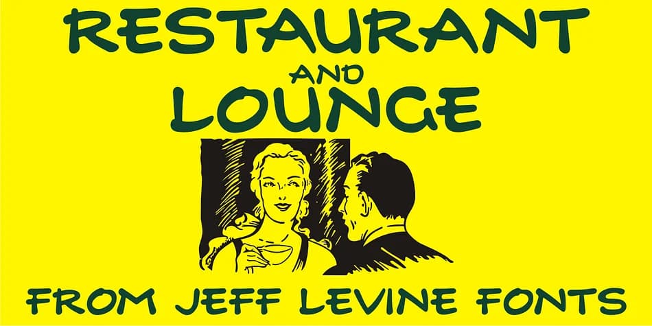 RESTAURANT AND LOUNGE JNL by Jeff Levine Fonts — Display Font
