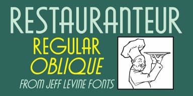 RESTAURANTEUR JNL by Jeff Levine Fonts — Decorative Font — thumbnail 1