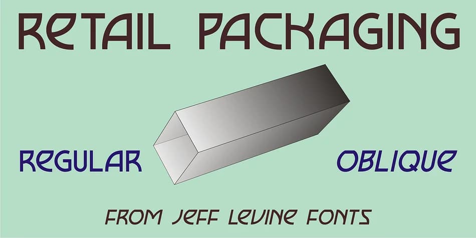 RETAIL PACKAGING JNL by Jeff Levine Fonts — Decorative Font