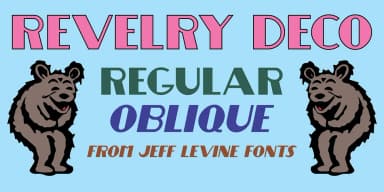 REVELRY DECO JNL by Jeff Levine Fonts — Decorative Font — thumbnail 1