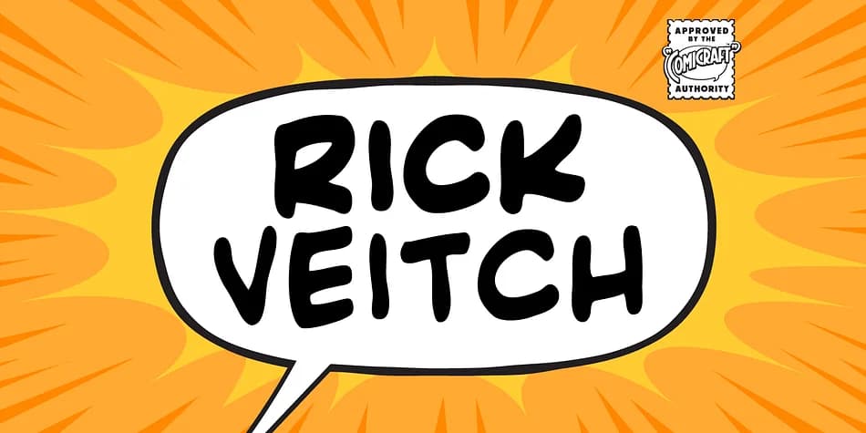 RICK VEITCH by Comicraft — Decorative Font