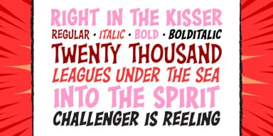 RIGHT IN THE KISSER by Comicraft — Decorative Font — thumbnail 2