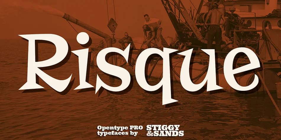 Risque Pro by Stiggy & Sands — Decorative Font