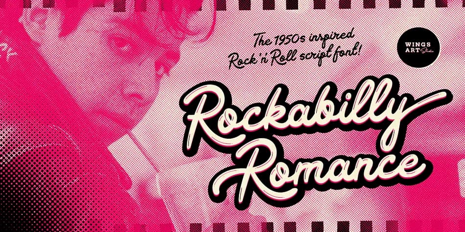 Rockabilly Romance by Wingsart Studio — Script Handwritten Font