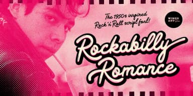 Rockabilly Romance by Wingsart Studio — Script Handwritten Font — thumbnail 1