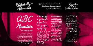 Rockabilly Romance by Wingsart Studio — Script Handwritten Font — thumbnail 2