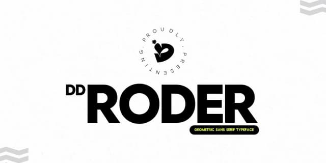 RODER by Dipto Design — Display Font