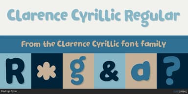 Clarence Cyrillic by Rodrigo Typo — Display Font — thumbnail 2