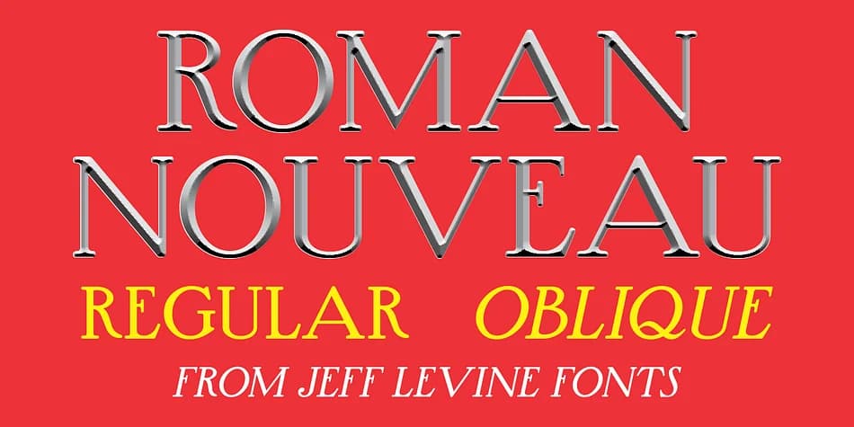 ROMAN NOUVEAU JNL by Jeff Levine Fonts — Decorative Font
