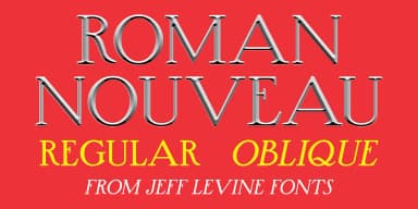 ROMAN NOUVEAU JNL by Jeff Levine Fonts — Decorative Font — thumbnail 1