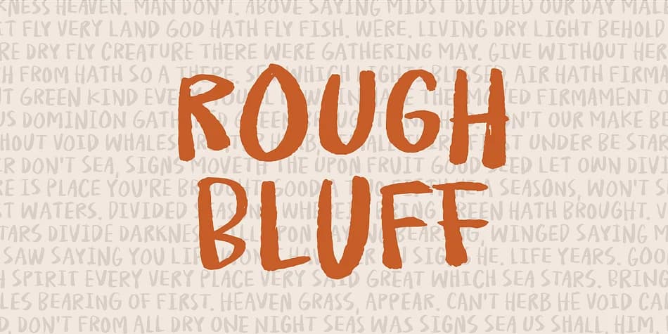 Rough Bluff by Pizzadude.dk — Display Font