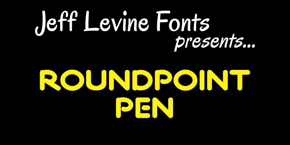 ROUNDPOINT PEN JNL by Jeff Levine Fonts — Decorative Font