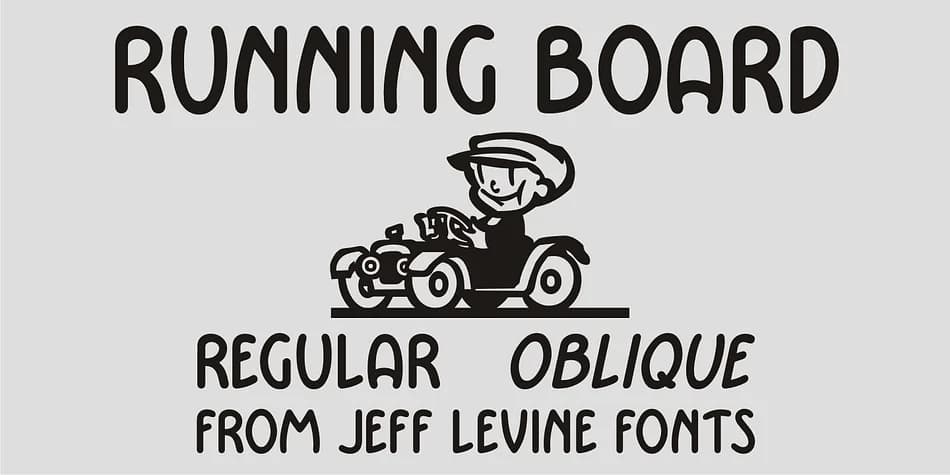 RUNNING BOARD JNL by Jeff Levine Fonts — Decorative Font