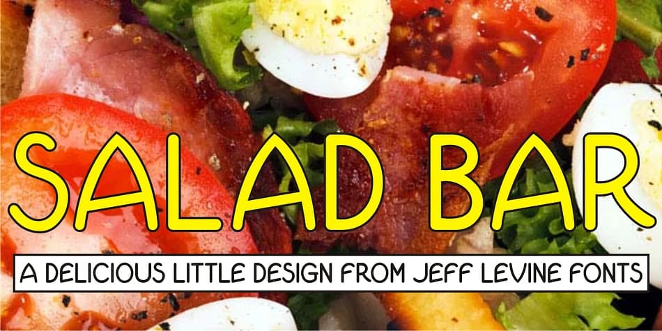 SALAD BAR JNL by Jeff Levine Fonts — Decorative Font