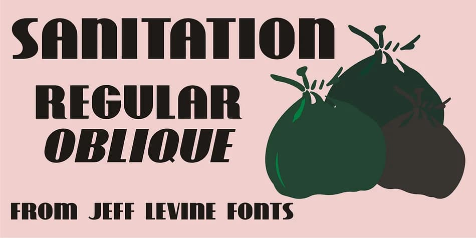 SANITATION JNL by Jeff Levine Fonts — Decorative Font