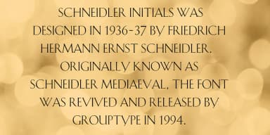 SCHNEIDLER INITIALS by FontHaus — Display Font — thumbnail 2