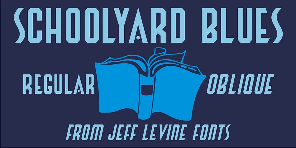 SCHOOLYARD BLUES JNL by Jeff Levine Fonts — Decorative Font