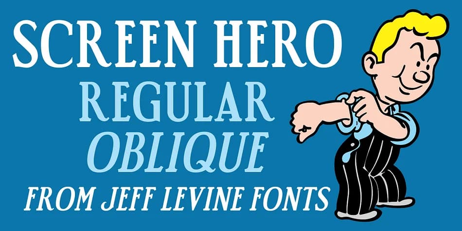 SCREEN HERO JNL by Jeff Levine Fonts — Decorative Font