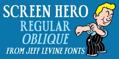 SCREEN HERO JNL by Jeff Levine Fonts — Decorative Font — thumbnail 1