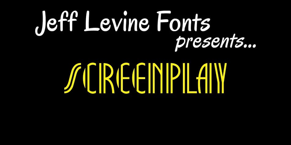 SCREENPLAY JNL by Jeff Levine Fonts — Decorative Font