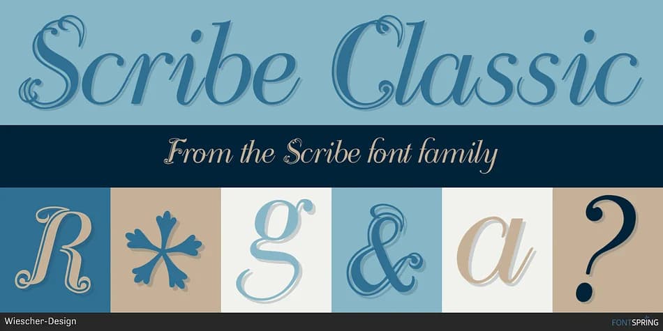 Scribe by Wiescher-Design — Display Font